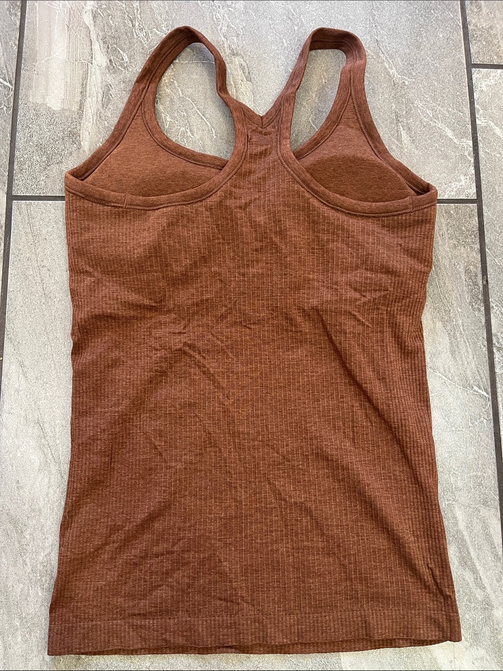 🍋 Lululemon Ebb To Street Tank Top Size 8 Ancient Copper Brown Tan